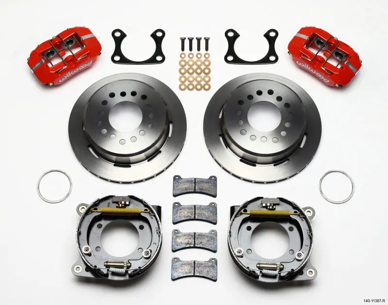 Wilwood Dynapro Low-Profile 11.00In P-Brake Kit - Red Big Ford 2.36In Offset 1