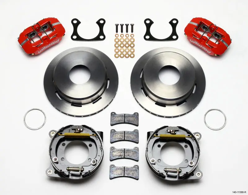 Wilwood Dynapro Low-Profile 11.00In P-Brake Kit - Red Big Ford 2.36In Offset Currie 1
