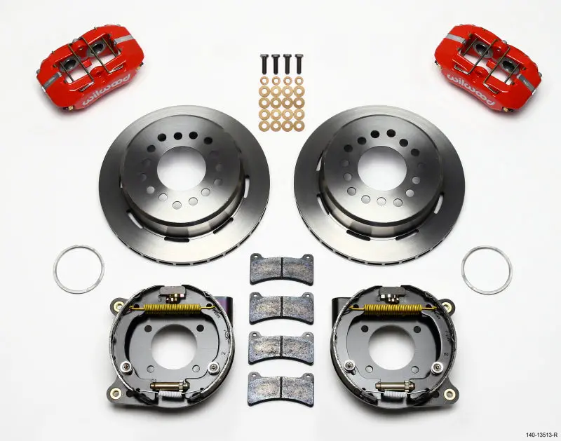 Wilwood Dynapro Low-Profile 11.00In P-Brake Kit - Red Bop Axle 2.75In Bearing 2.75 Offset 1