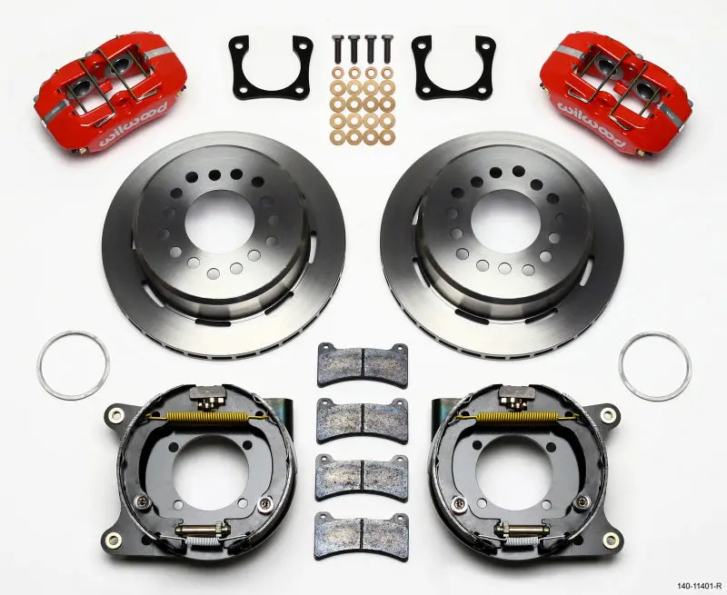 Wilwood Dynapro Low-Profile 11.00In P-Brake Kit - Red Chevy 12 Bolt Spcl 2.81In Offset 1