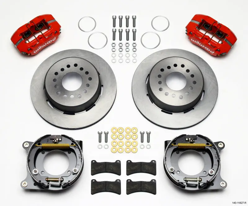 Wilwood Dynapro Low-Profile 11.00In P-Brake Kit - Red Impala 59-64 / Corvette 57-62 1