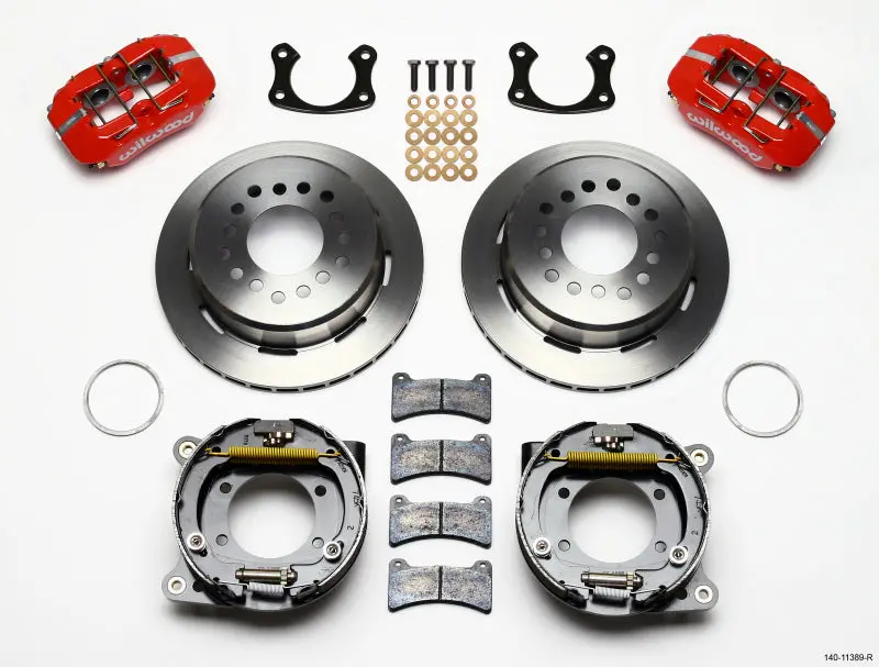 Wilwood Dynapro Low-Profile 11.00In P-Brake Kit - Red New Big Ford 2.50In Offset 1