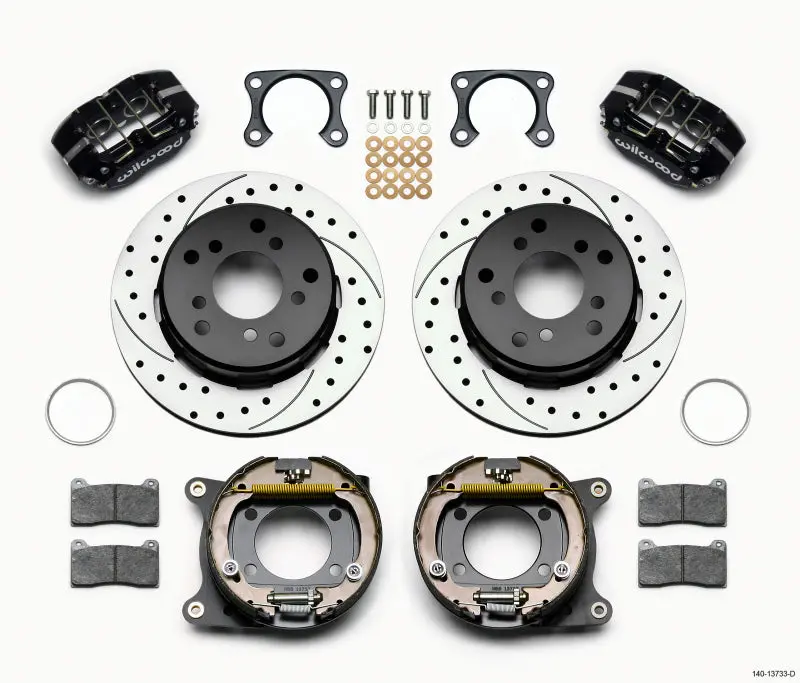 Wilwood Dynapro Lug Mount P/S Park Brake Kit Drilled Big Ford 2.00In Off Bronco 5 X 5.50 1