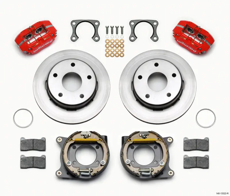 Wilwood Dynapro Lug Mount P/S Park Brake Kit Red Big Ford 2.36In Off Bronco 5 X 5.50 1
