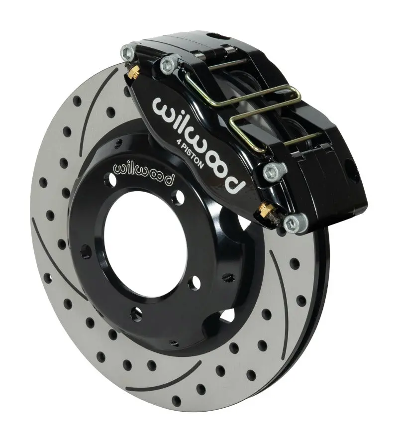 Wilwood Dynapro Radial Front Kit 11In Drilled & Slotted Black 61-67 Jaguar Xke W/ Lines 1