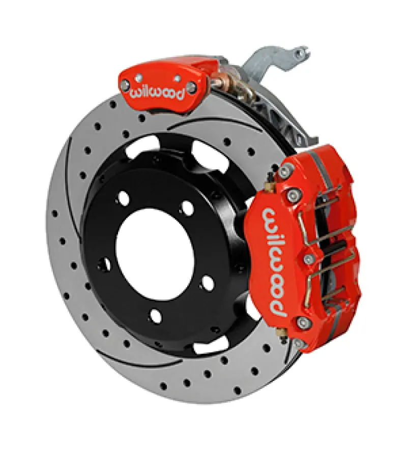 Wilwood Dynapro Radial / Mc4 Rear Kit 12.19 Drilled Red Backdraft Roadster W/E46 Suspension W/Lines 1