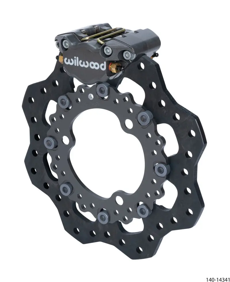 Wilwood Dynapro Single Front Kit 11.75In Dirt Modified 11.75In Scalloped Steel Rotor 1