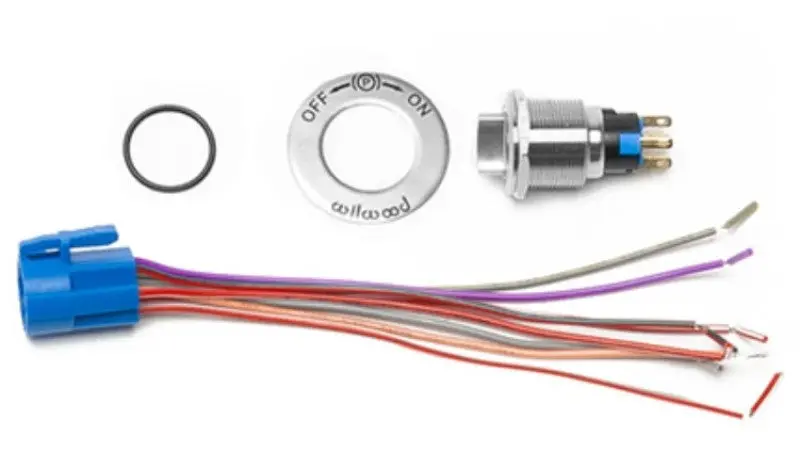 Wilwood Electronic Parking Brake Caliper Switch Kit W/ On/Off Sticker 1