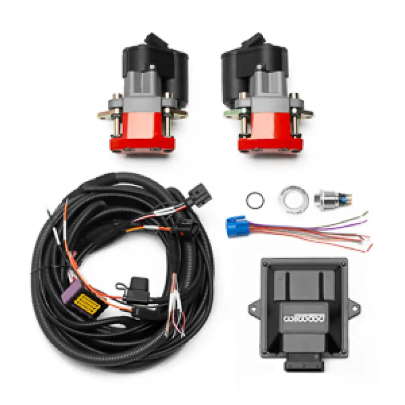 Wilwood Electronic Parking Brake Rear Retrofit Kit W/ Switch Harness - Red Powder Coat Caliper 1