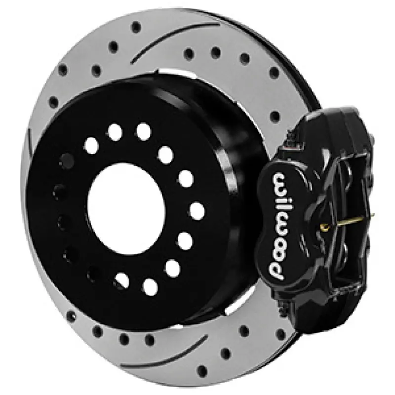 Wilwood Ford Explorer 8.8In Rear Axle Dynalite Disc Brake Kit 12.19In Drill/Slot Rotor Blk Caliper 1