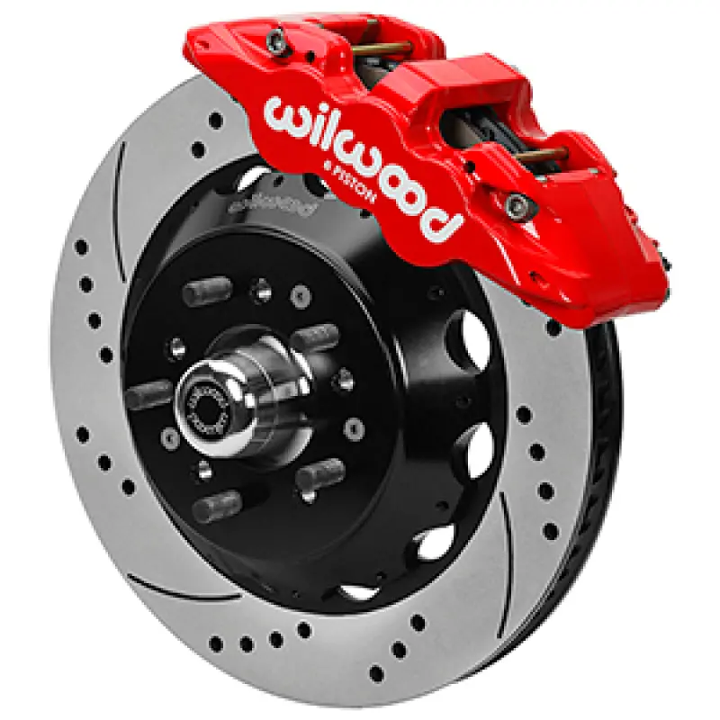 Wilwood Forged 6 Piston Red Superlite Caliper, Gt 72 Vane Vented Spec37 D&S Rotor - 14X1.25 1