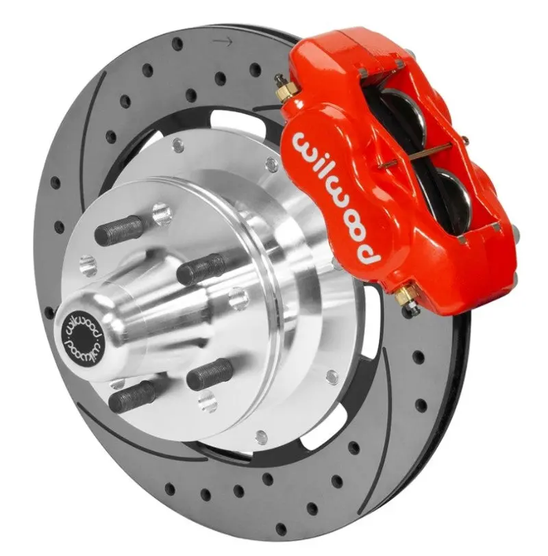 Wilwood Forged Dynalite Front Brake Kit 12.19In Srp Drilled/Slotted Rotor - Red 1