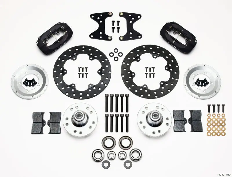 Wilwood Forged Dynalite Front Drag Kit Drilled Rotor 71-80 Pinto/Mustang Ii Disc & Drum 1