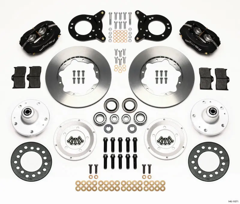 Wilwood Forged Dynalite Front Kit 11.00In 1965-1969 Mustang Disc & Drum Spindle 1