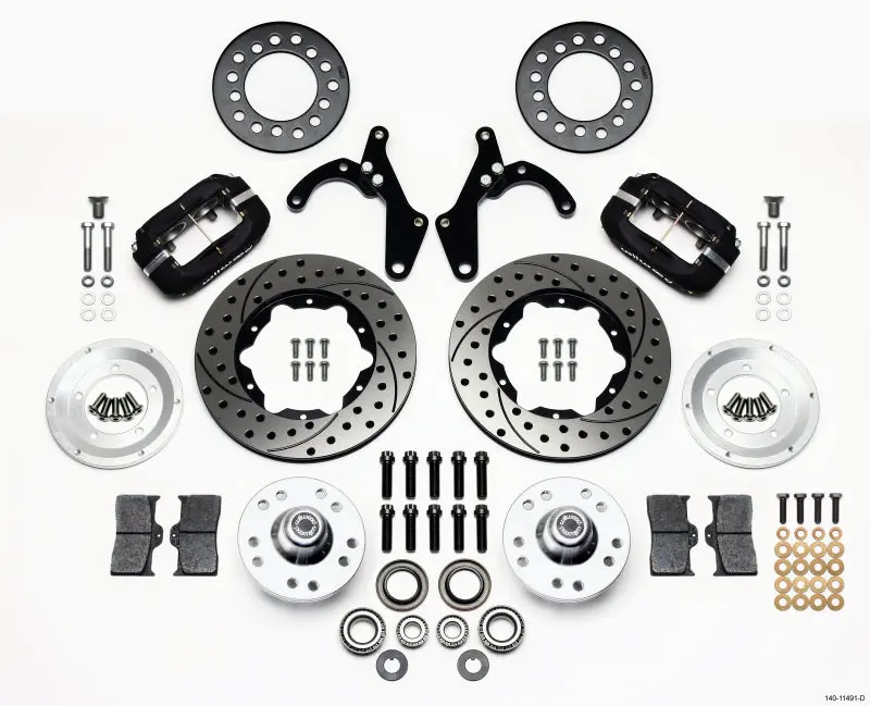 Wilwood Forged Dynalite Front Kit 11.00In Drilled 55-57 Chevy 1