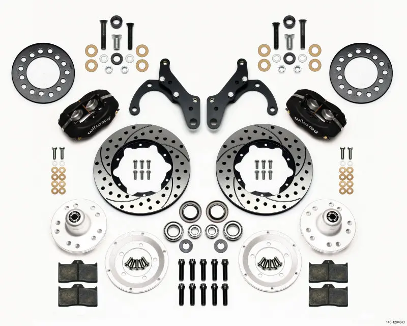 Wilwood Forged Dynalite Front Kit 11.00In Drilled 69-70 Impala Drum/Disc 69-82 Vette 1