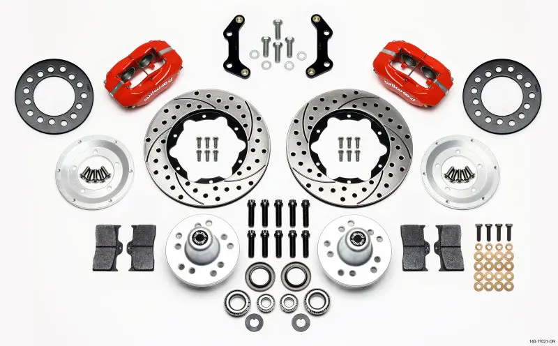 Wilwood Forged Dynalite Front Kit 11.00In Drilled Red 70-72 Cdp B & E Body-Disc 1