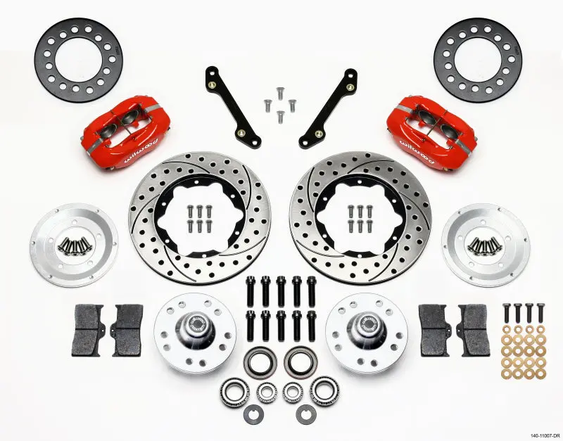 Wilwood Forged Dynalite Front Kit 11.00In Drilled Red 70-78 Camaro 1