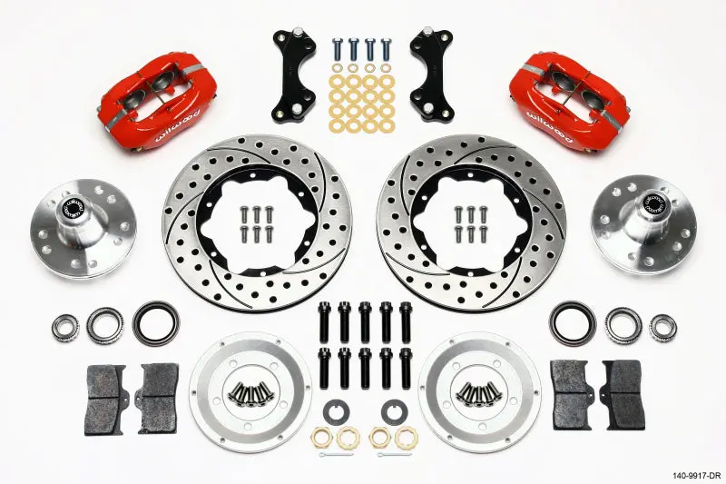 Wilwood Forged Dynalite Front Kit 11.00In Drilled-Red Wwe Prospindle 1