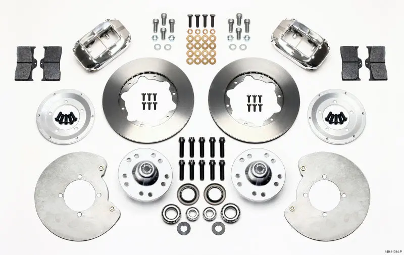 Wilwood Forged Dynalite Front Kit 11.00In Polished 37-48 Ford Psgr. 360 Plate Mount 1