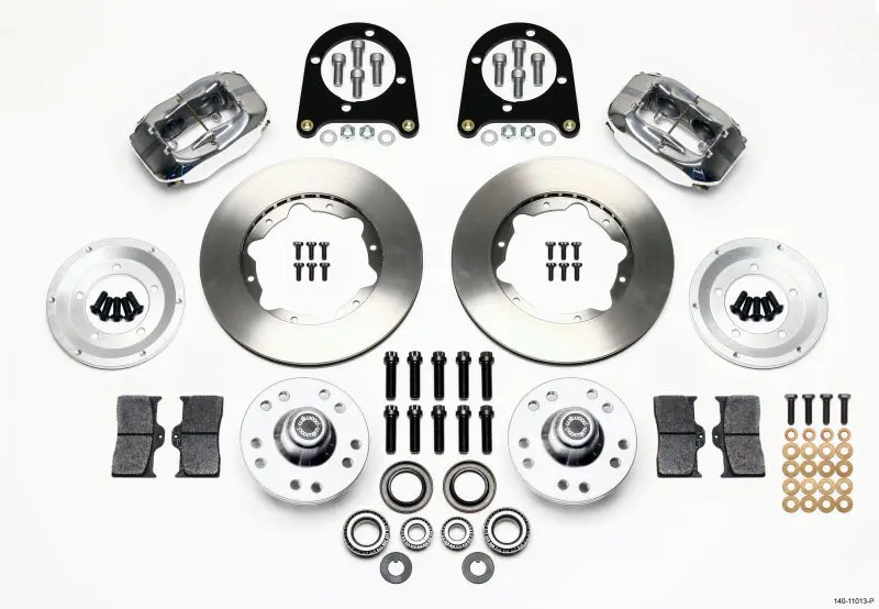 Wilwood Forged Dynalite Front Kit 11.00In Polished 37-48 Ford Psgr. Car Spindle 1