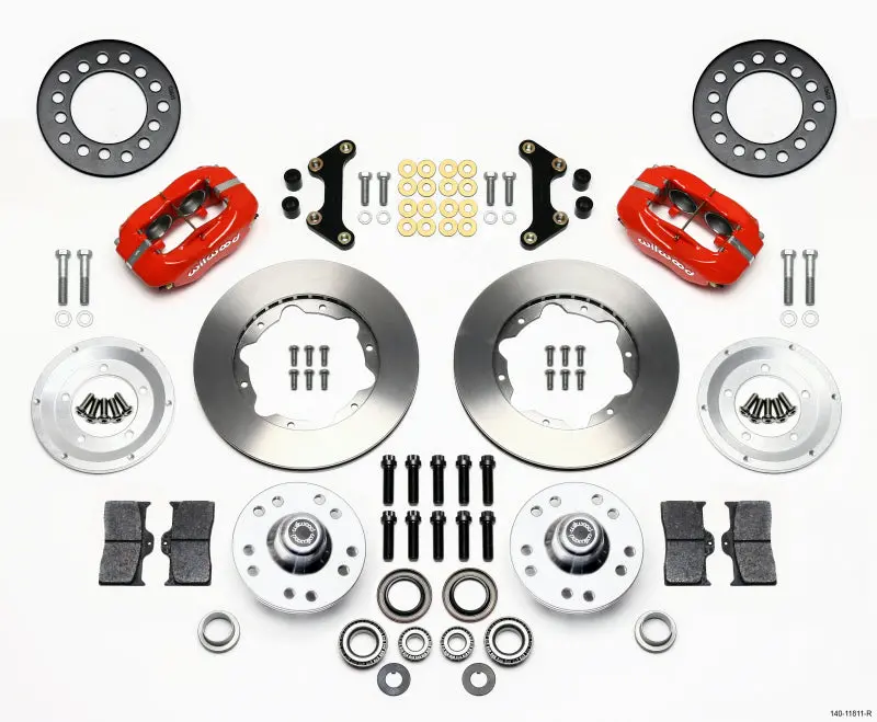 Wilwood Forged Dynalite Front Kit 11.00In Red 49-54 Chevy / 53-62 Corvette 1