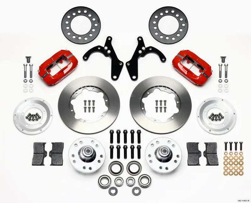 Wilwood Forged Dynalite Front Kit 11.00In Red 55-57 Chevy 1
