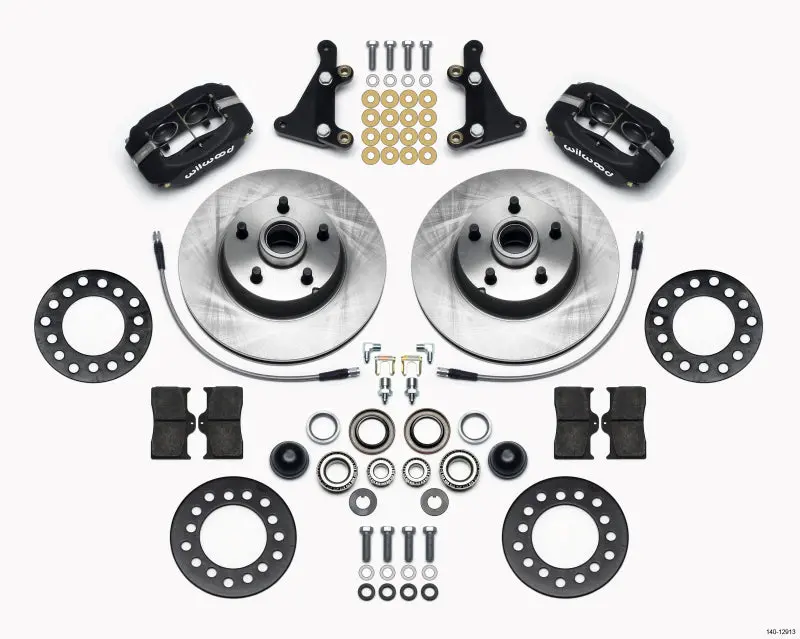 Wilwood Forged Dynalite Front Kit 11.28In 1 Pc Rotor&Hub Ford 1949-1953 1