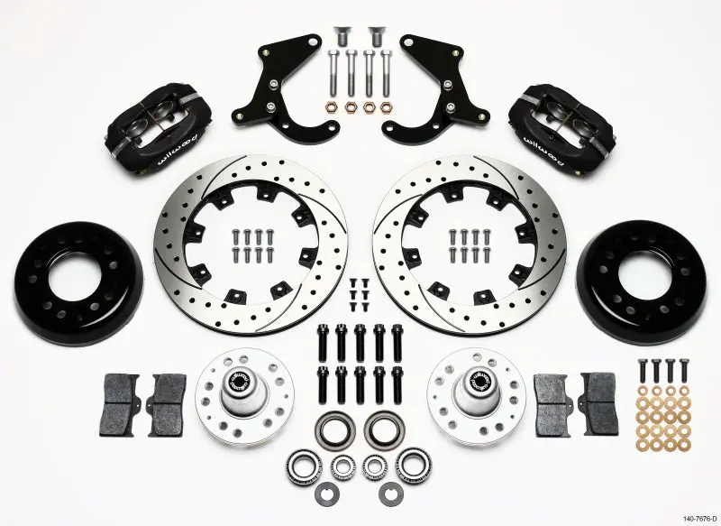Wilwood Forged Dynalite Front Kit 12.19In Drilled 55-57 Chevy 1