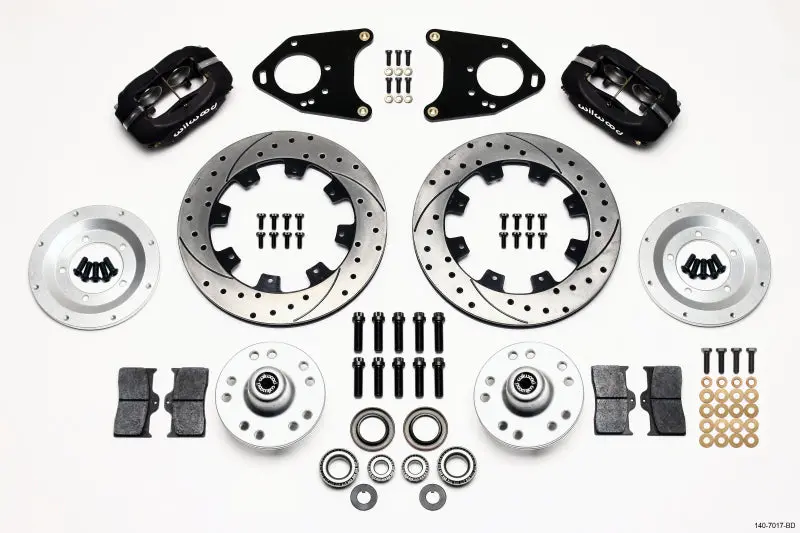 Wilwood Forged Dynalite Front Kit 12.19In Drilled 71-80 Pinto/Mustang Ii Disc & Drum 1