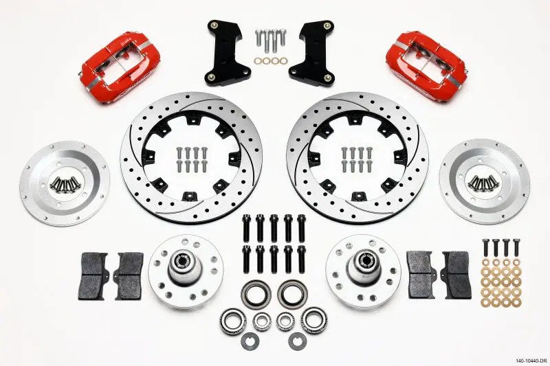 Wilwood Forged Dynalite Front Kit 12.19In Drilled Red 74-80 Pinto/Mustang Ii Disc Spindle Only 1