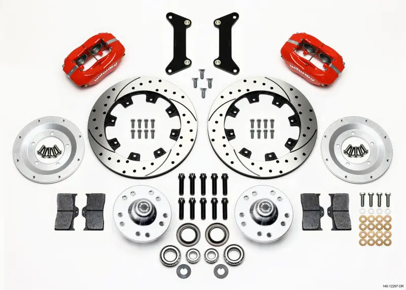 Wilwood Forged Dynalite Front Kit 12.19In Drilled Red 79-87 Gm G Body 1