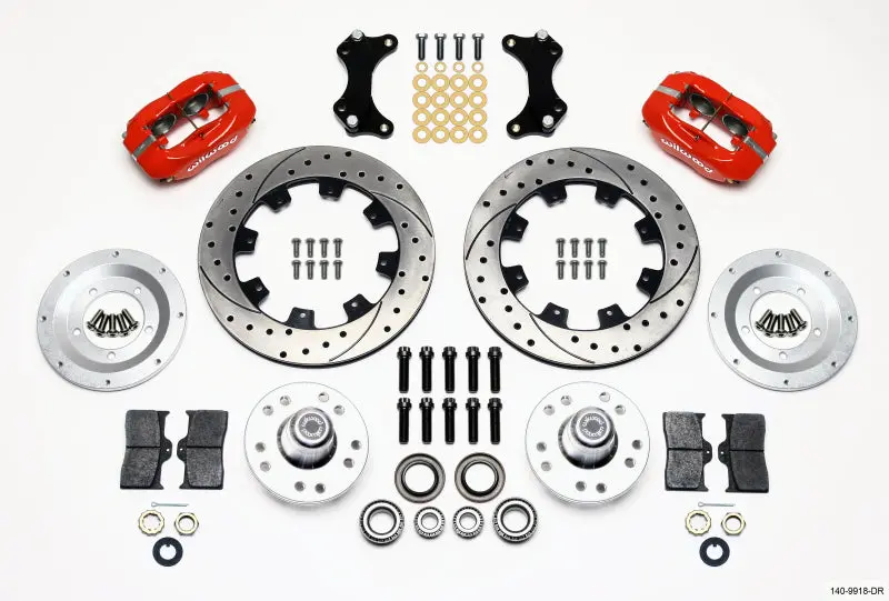 Wilwood Forged Dynalite Front Kit 12.19In Drilled-Red Wwe Prospindle 1