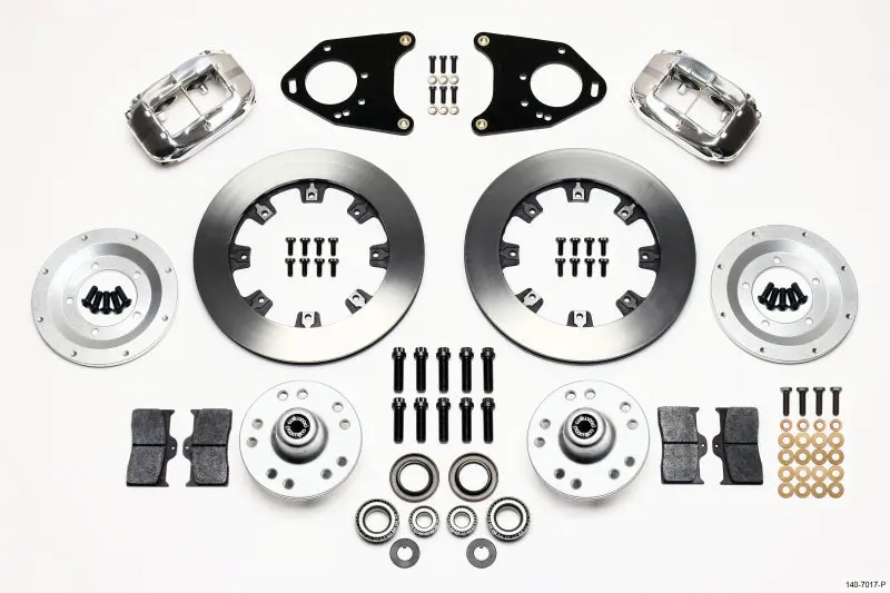 Wilwood Forged Dynalite Front Kit 12.19In Polished 71-80 Pinto/Mustang Ii Disc & Drum 1
