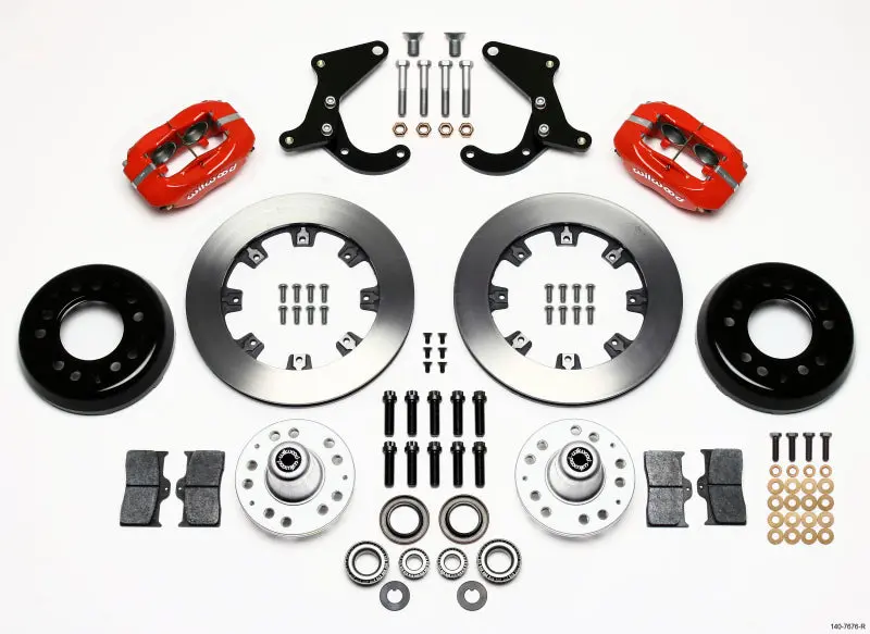 Wilwood Forged Dynalite Front Kit 12.19In Red 55-57 Chevy 1
