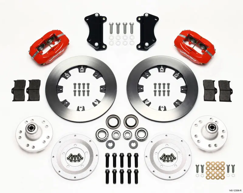 Wilwood Forged Dynalite Front Kit 12.19In Red Heidts Tri -5 2 Inch Drop Spindle 1