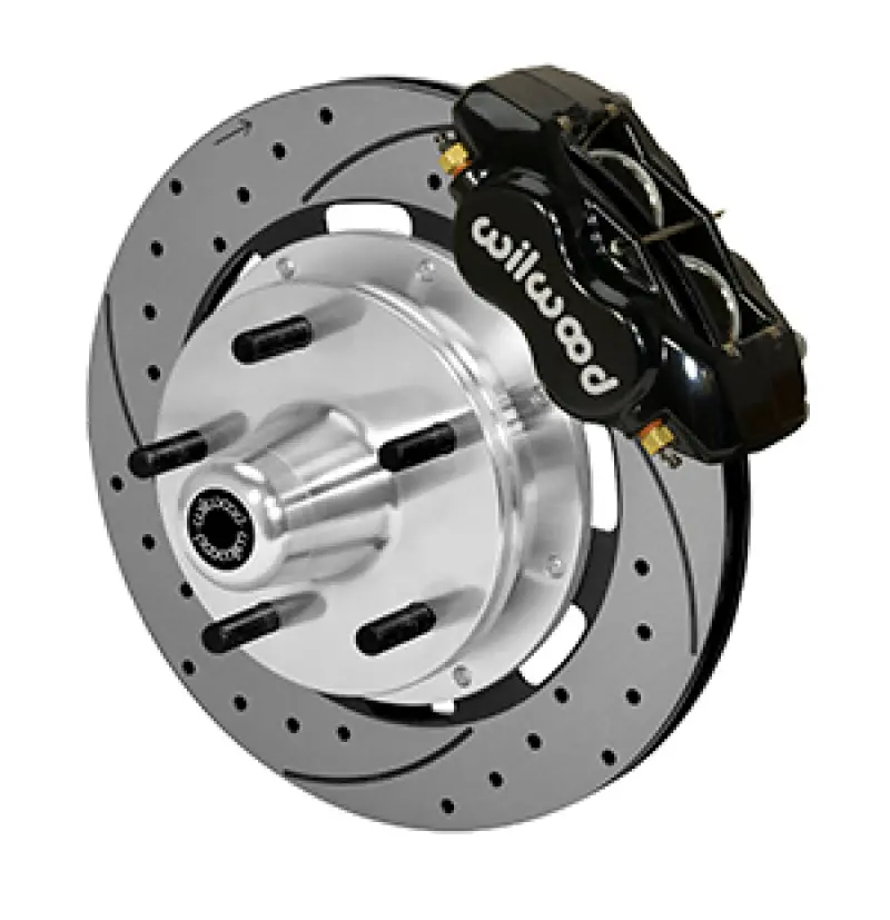 Wilwood Forged Dynalite Front Kit 19.00In Drilled Rotor Black Wwe Prospindle (5X5.00In Hub) 1