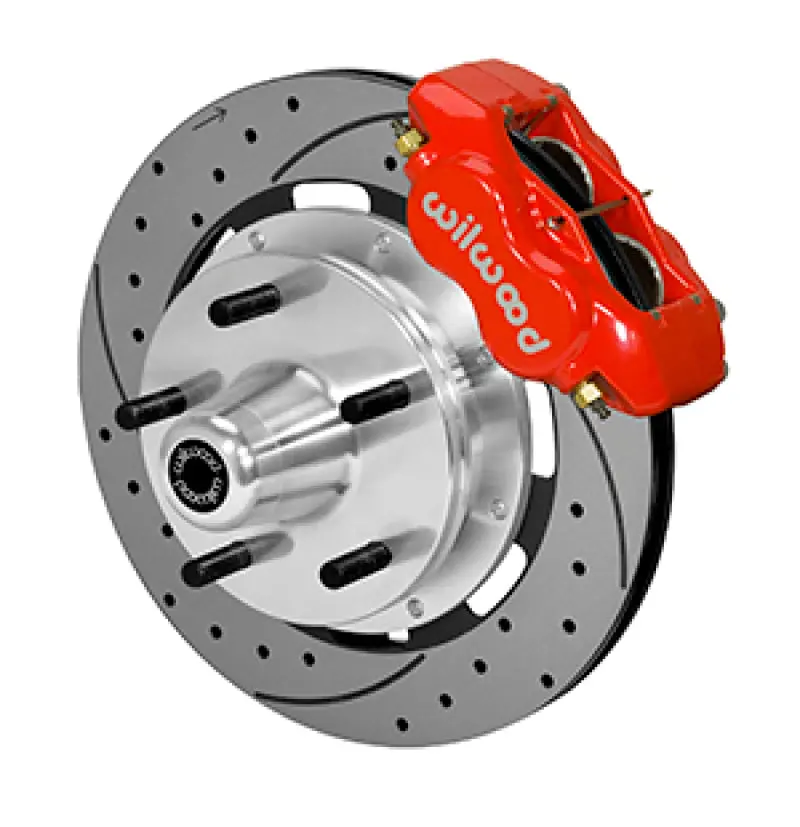 Wilwood Forged Dynalite Front Kit 19.00In Drilled Rotor Red Wwe Prospindle (5X5.00In Hub) 1