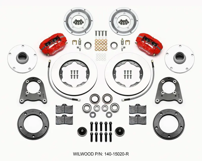 Wilwood Forged Dynalite-M Front Kit 10.75In Red 1950-1955 Mg-Td/Tf 1