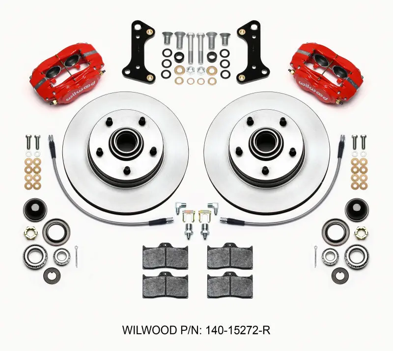 Wilwood Forged Dynalite-M Front Kit 11.00In 1 Pc Rotor&Hub Red 67-69 Camaro 64-72 Nova Chevelle 1
