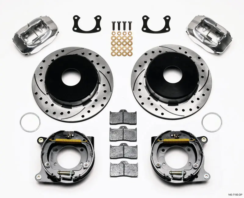 Wilwood Forged Dynalite P/S P-B Kit Drilled Polished Big Ford New 2.50In Offset Currie Blank 1