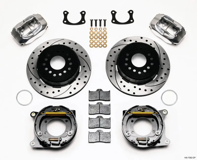 Wilwood Forged Dynalite P/S P-B Kit Drilled Polished New Big Ford 2.36In Offset 1