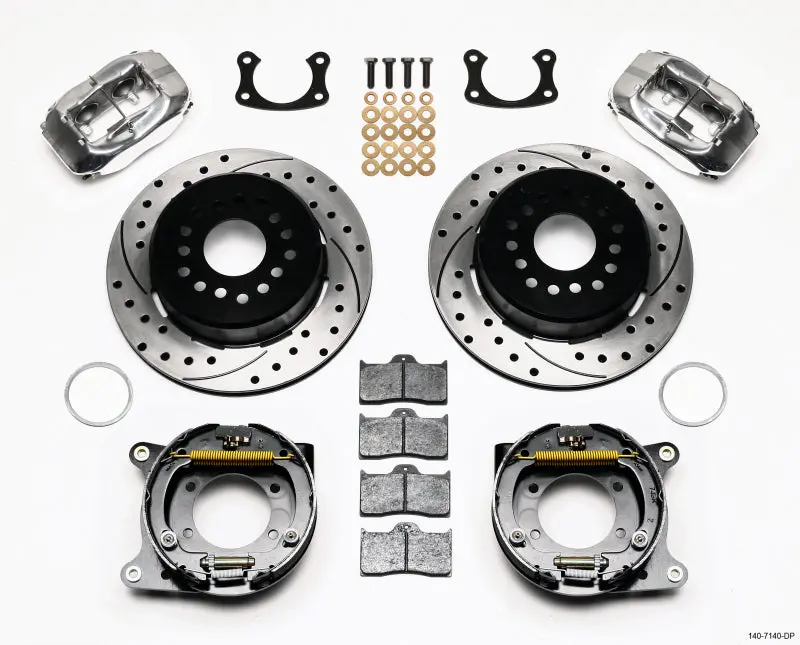 Wilwood Forged Dynalite P/S P-B Kit Drilled Polished New Big Ford 2.50In Offset 1