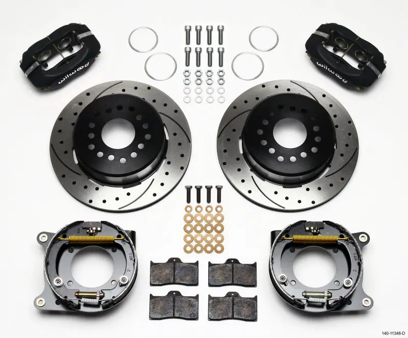 Wilwood Forged Dynalite P/S Park Brake Kit Drilled 55-57 Chevy 2.34In Offset 1