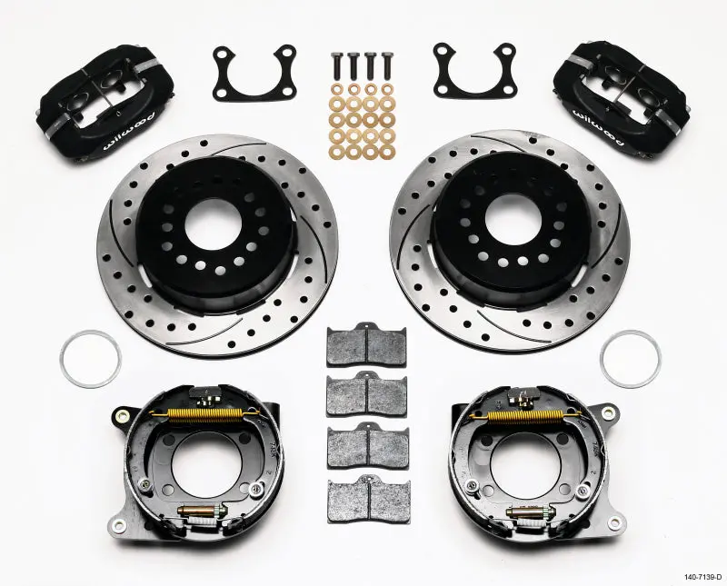 Wilwood Forged Dynalite P/S Park Brake Kit Drilled Big Ford 2.36In Offset 1