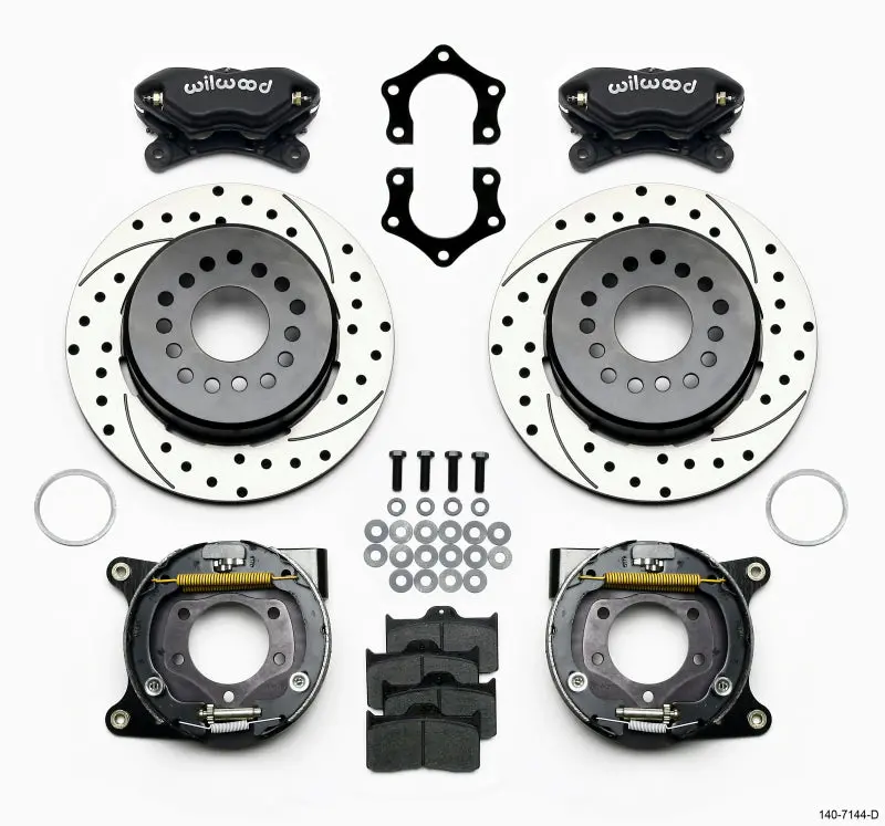 Wilwood Forged Dynalite P/S Park Brake Kit Drilled Mopar/Dana 2.36In Off W/Snap Ring Bearing 1