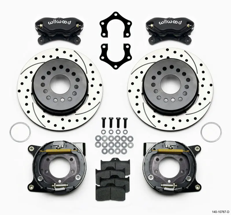 Wilwood Forged Dynalite P/S Park Brake Kit Drilled Mopar/Dana 2.50In Off W/Snap Ring Bearing 1