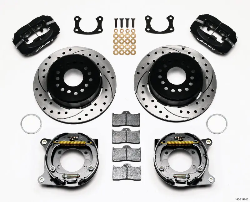 Wilwood Forged Dynalite P/S Park Brake Kit Drilled New Big Ford 2.50In Offset 1
