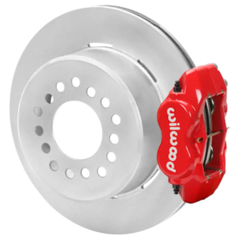 Wilwood Forged Dynalite P/S Park Brake Kit Drilled Red 15 Bolt 2.75In Offset Plain Faced Rotor 1