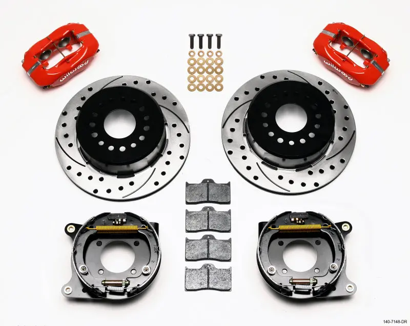 Wilwood Forged Dynalite P/S Park Brake Kit Drilled Red 93-97 Camaro/Firebird 1